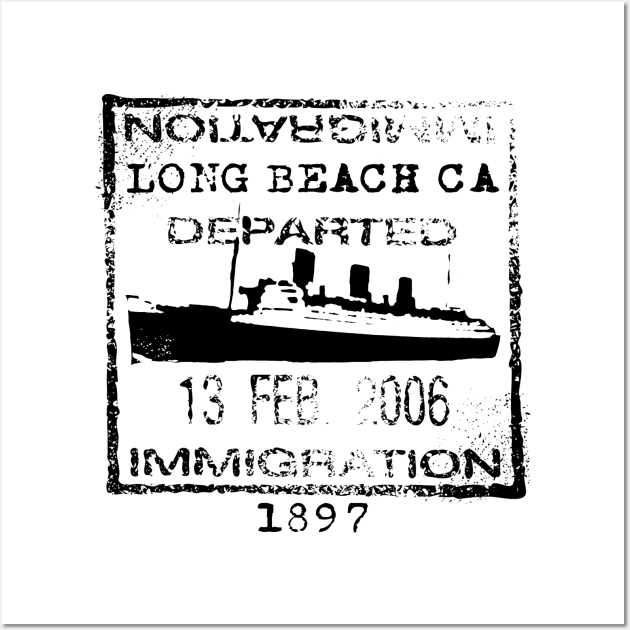 Long Beach Passport Stamp Wall Art by KnuckleTonic